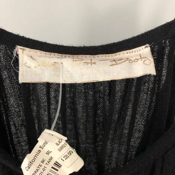 Jen's Pirate Booty Black Fringe Top - Picture 3 of 3